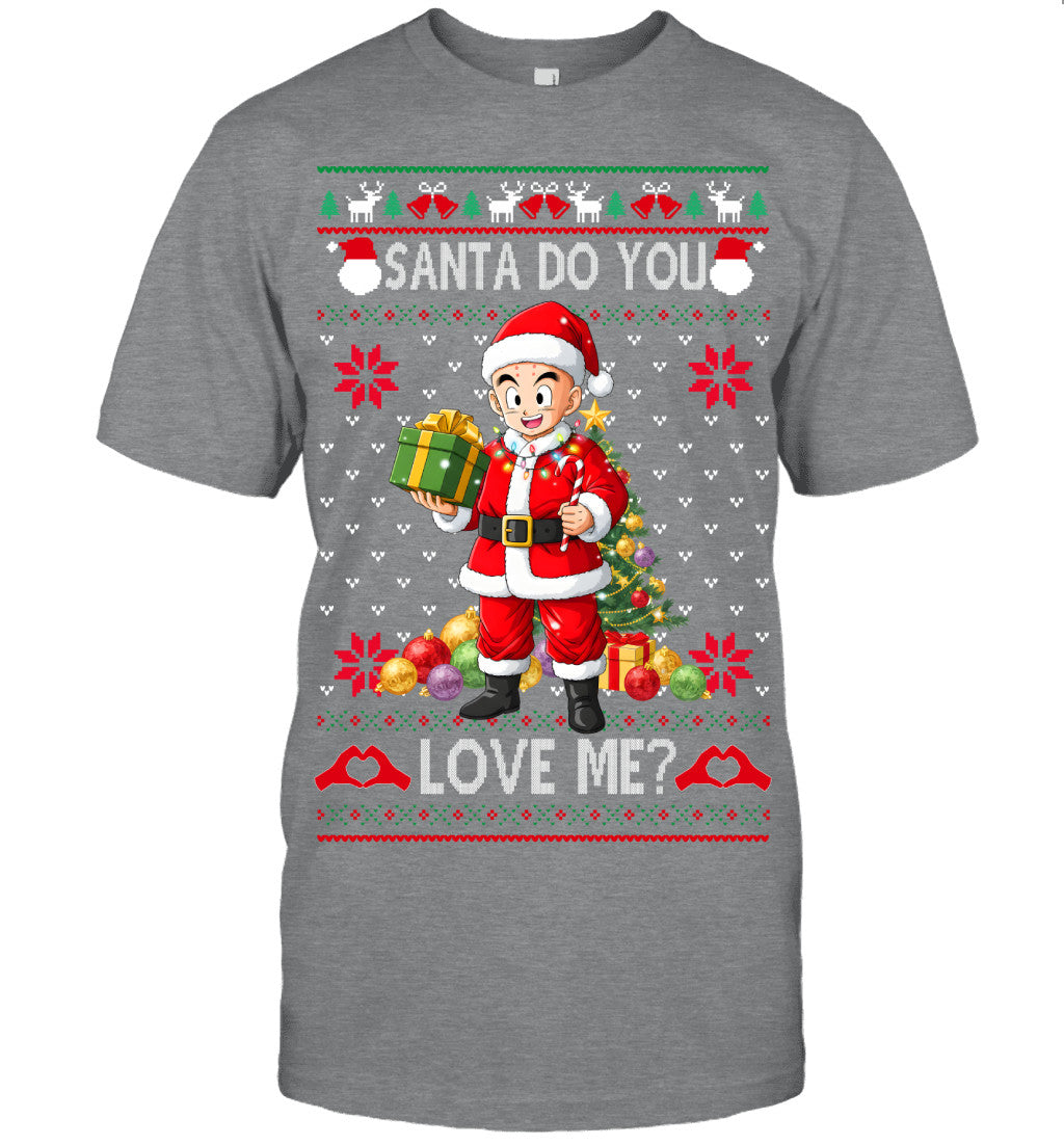 Krillin Dragon Ball Santa Do You Love Me Ugly Christmas T-Shirt