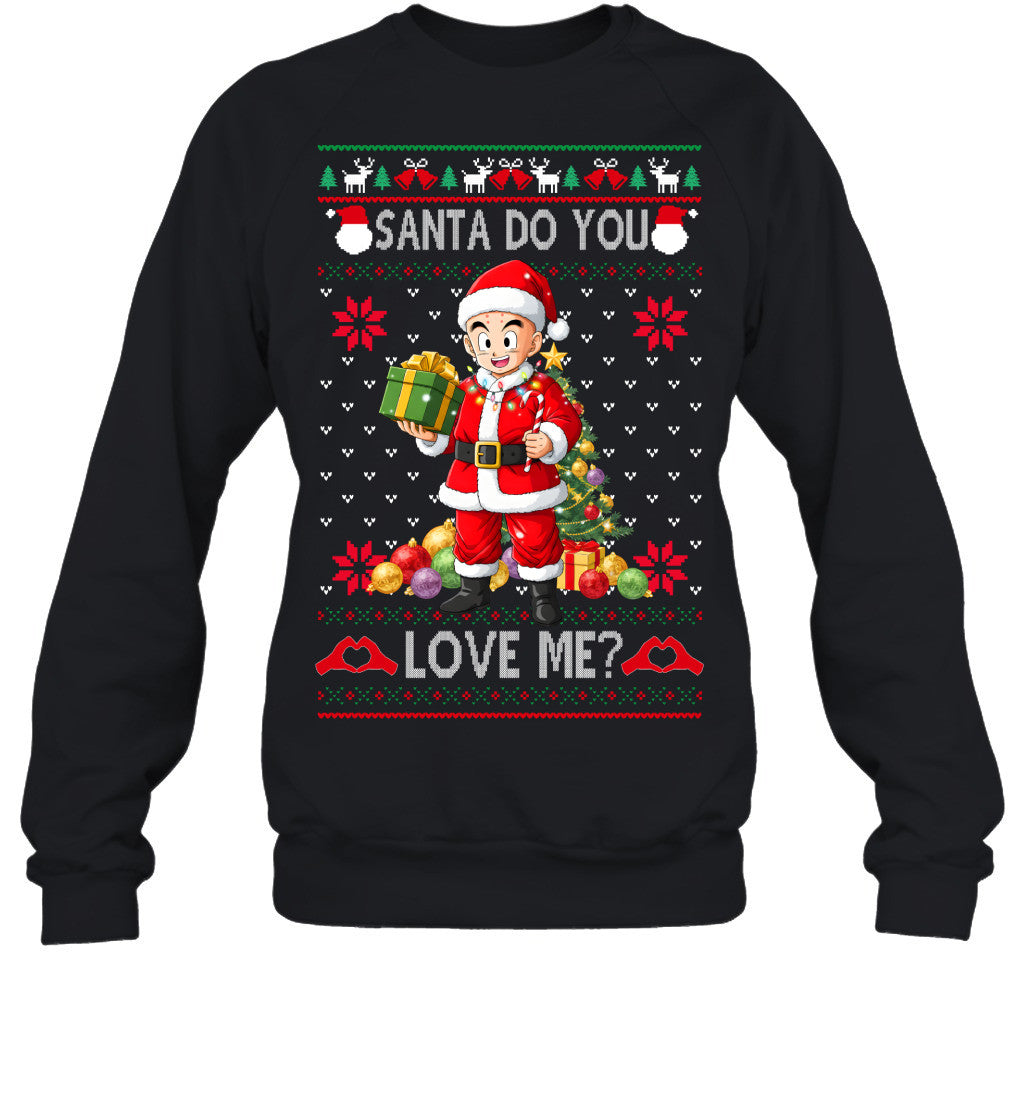 Krillin Dragon Ball Santa Do You Love Me Ugly Christmas T-Shirt