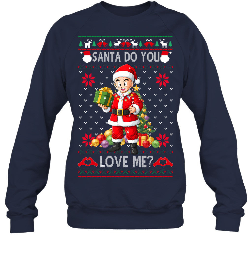Krillin Dragon Ball Santa Do You Love Me Ugly Christmas T-Shirt