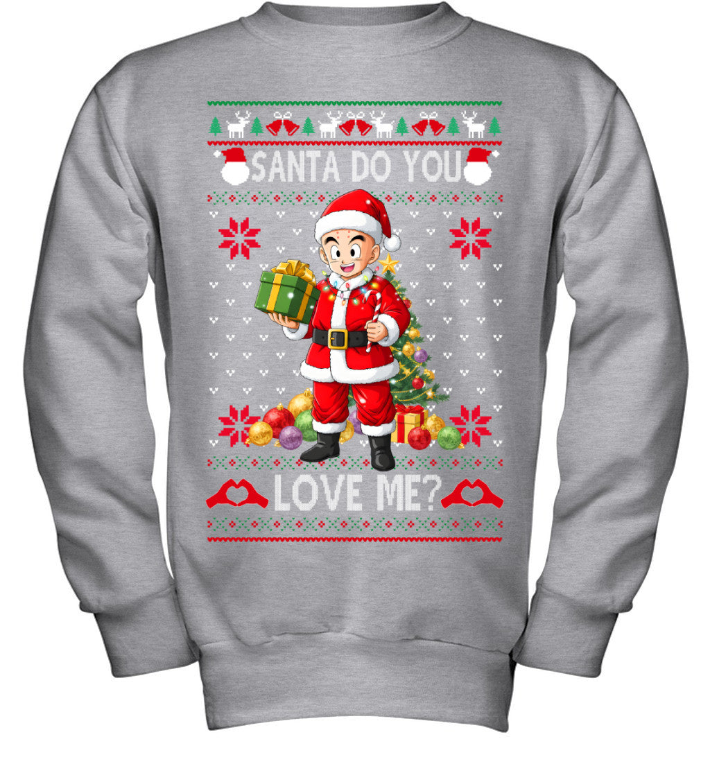 Krillin Dragon Ball Santa Do You Love Me Ugly Christmas T-Shirt