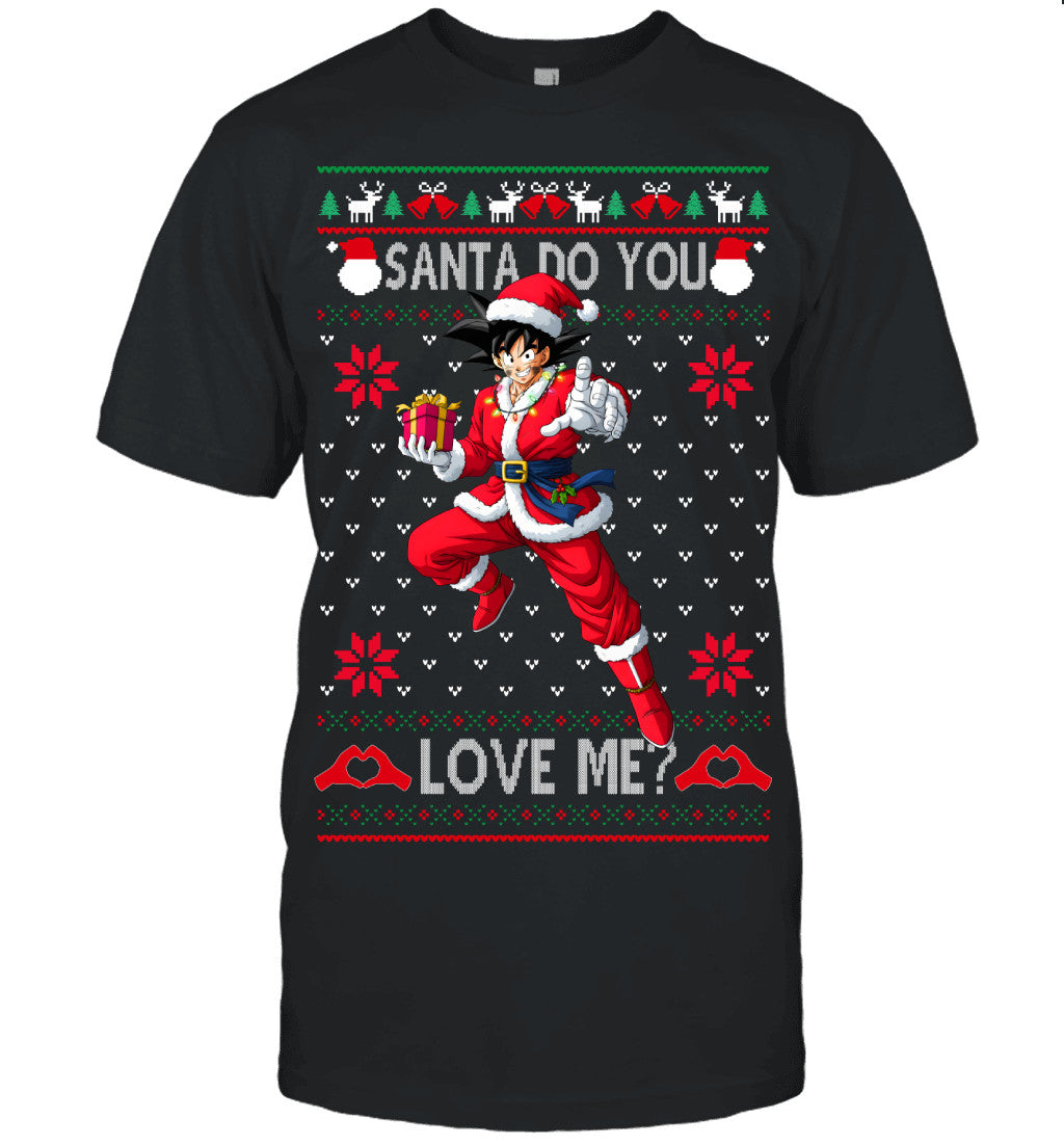 Son Goku Dragon Ball Santa Do You Love Me Ugly Christmas T-Shirt