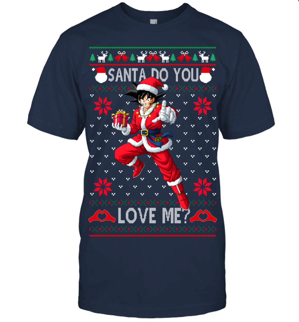 Son Goku Dragon Ball Santa Do You Love Me Ugly Christmas T-Shirt