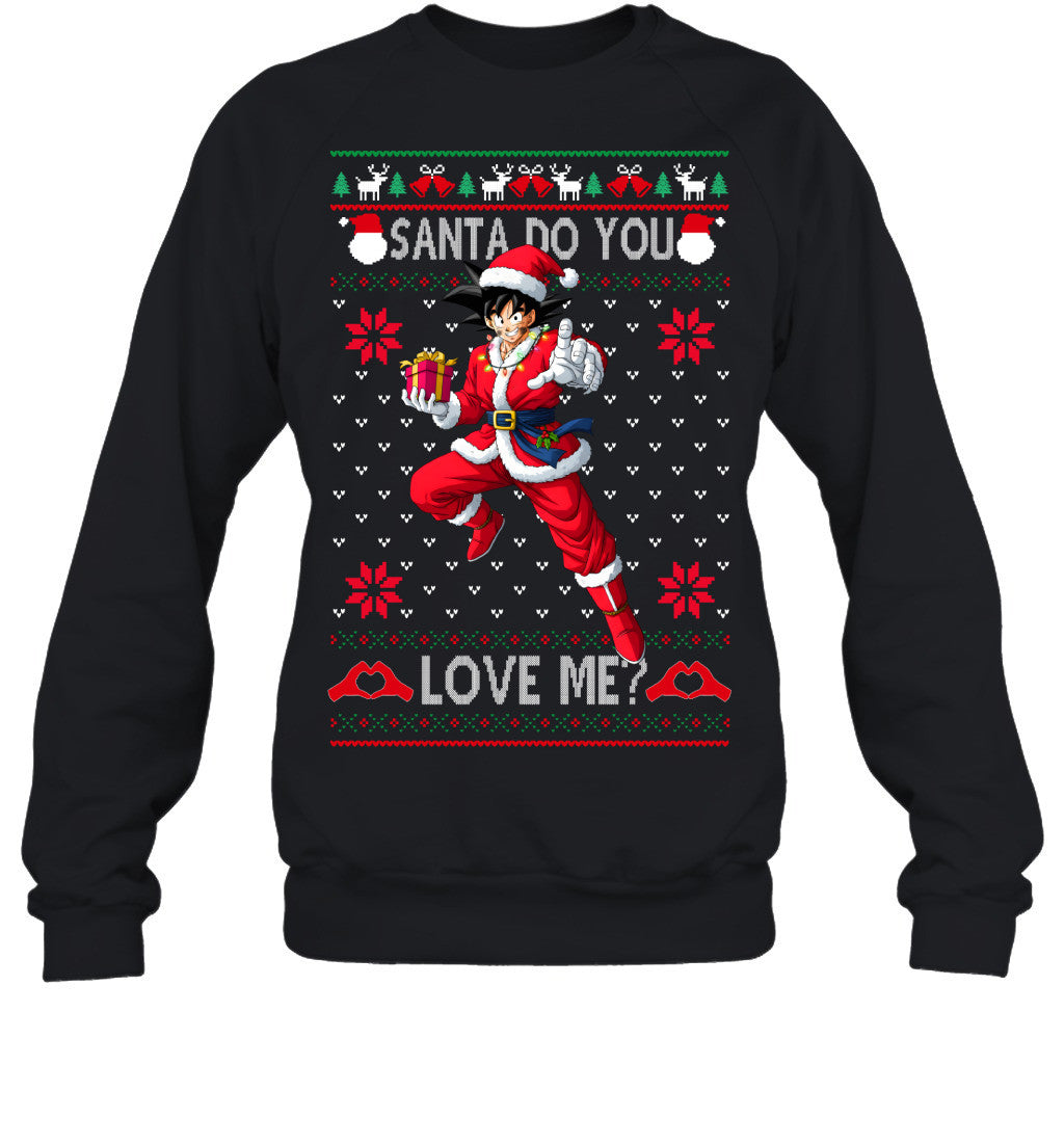 Son Goku Dragon Ball Santa Do You Love Me Ugly Christmas T-Shirt