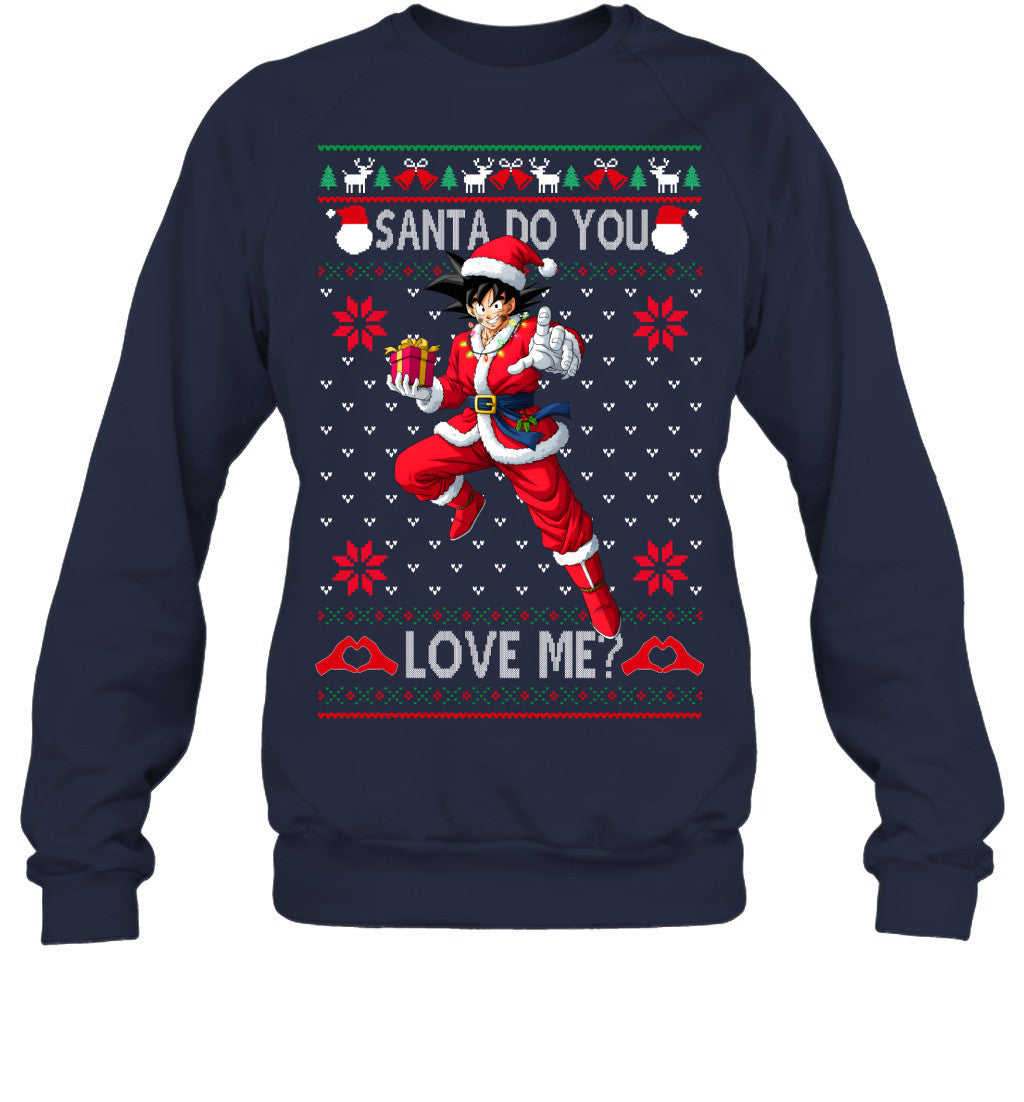 Son Goku Dragon Ball Santa Do You Love Me Ugly Christmas T-Shirt