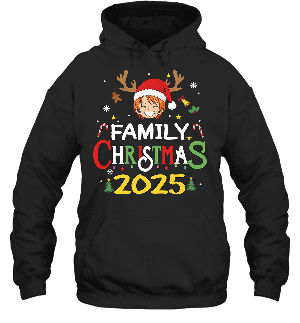 Merry Christmas 2025 With Nami – Family Holiday Vibes Graphic T-shirt