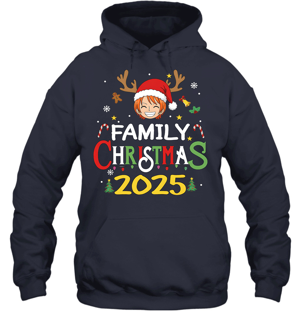 Merry Christmas 2025 With Nami – Family Holiday Vibes Graphic T-shirt