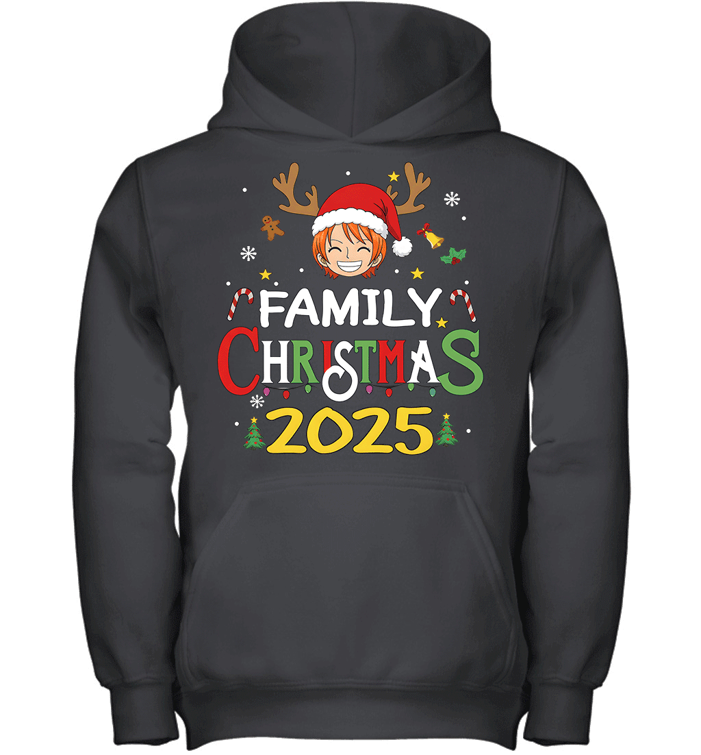 Merry Christmas 2025 With Nami – Family Holiday Vibes Graphic T-shirt