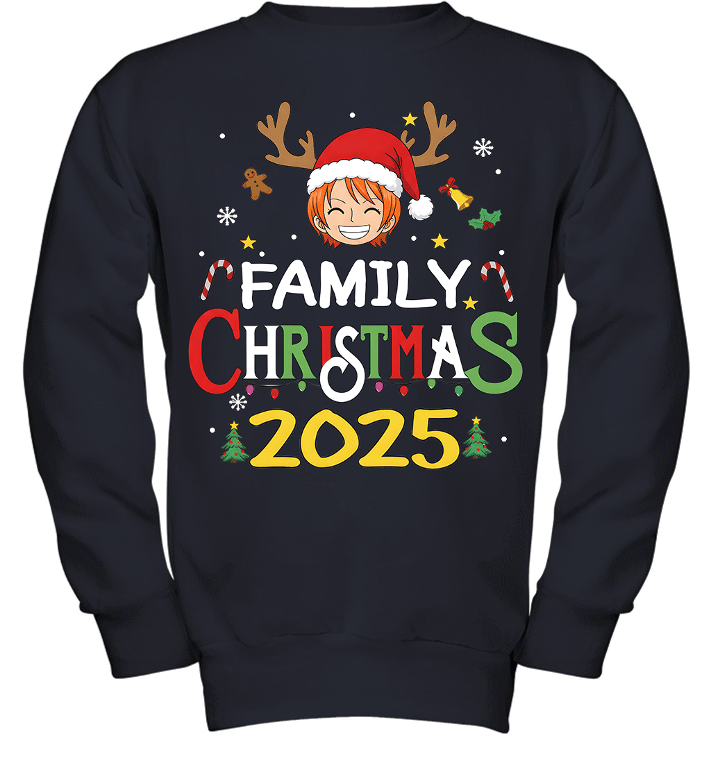 Merry Christmas 2025 With Nami – Family Holiday Vibes Graphic T-shirt