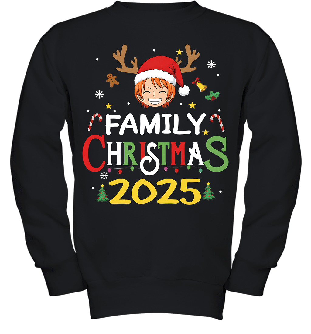 Merry Christmas 2025 With Nami – Family Holiday Vibes Graphic T-shirt