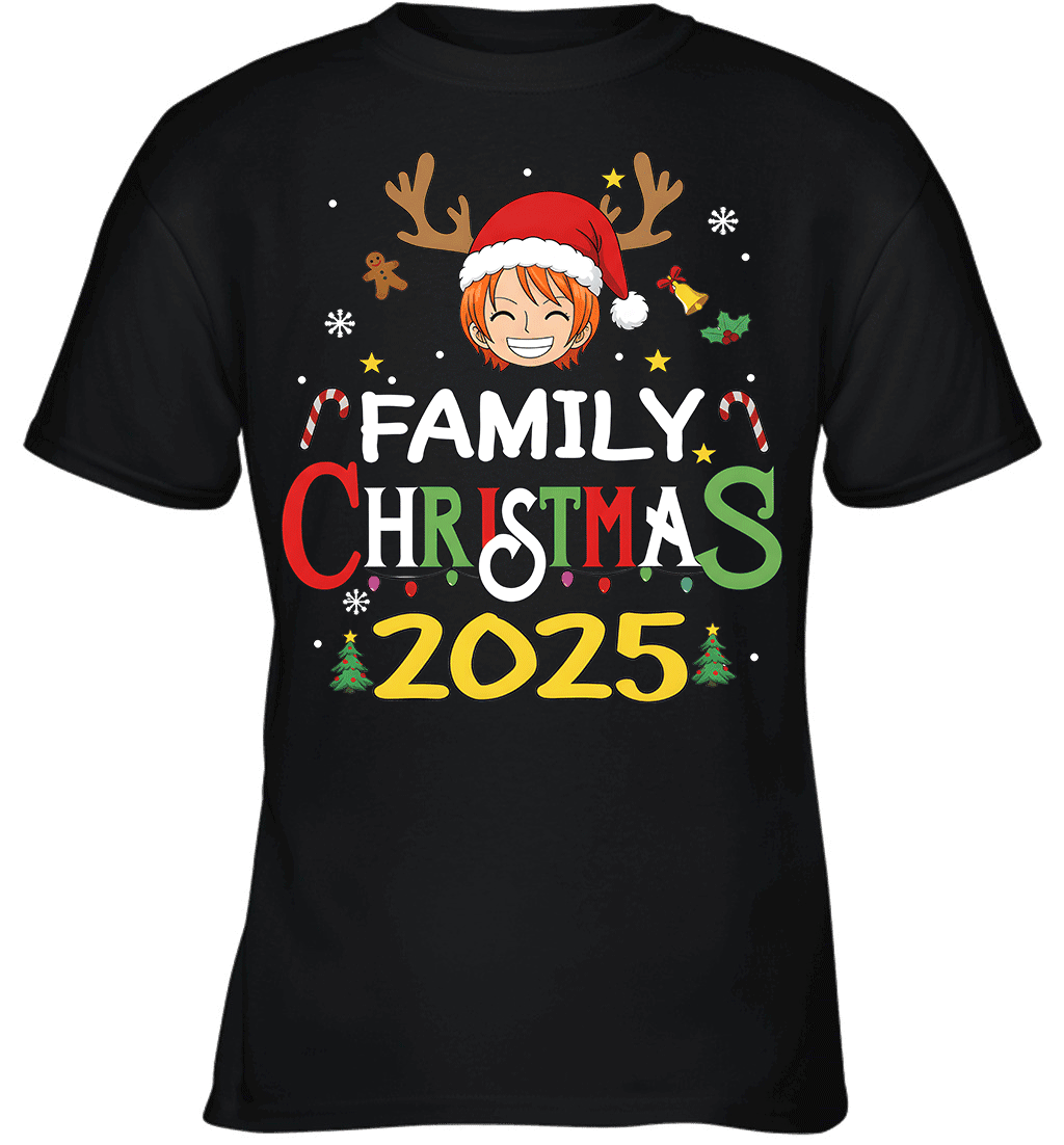 Merry Christmas 2025 With Nami – Family Holiday Vibes Graphic T-shirt