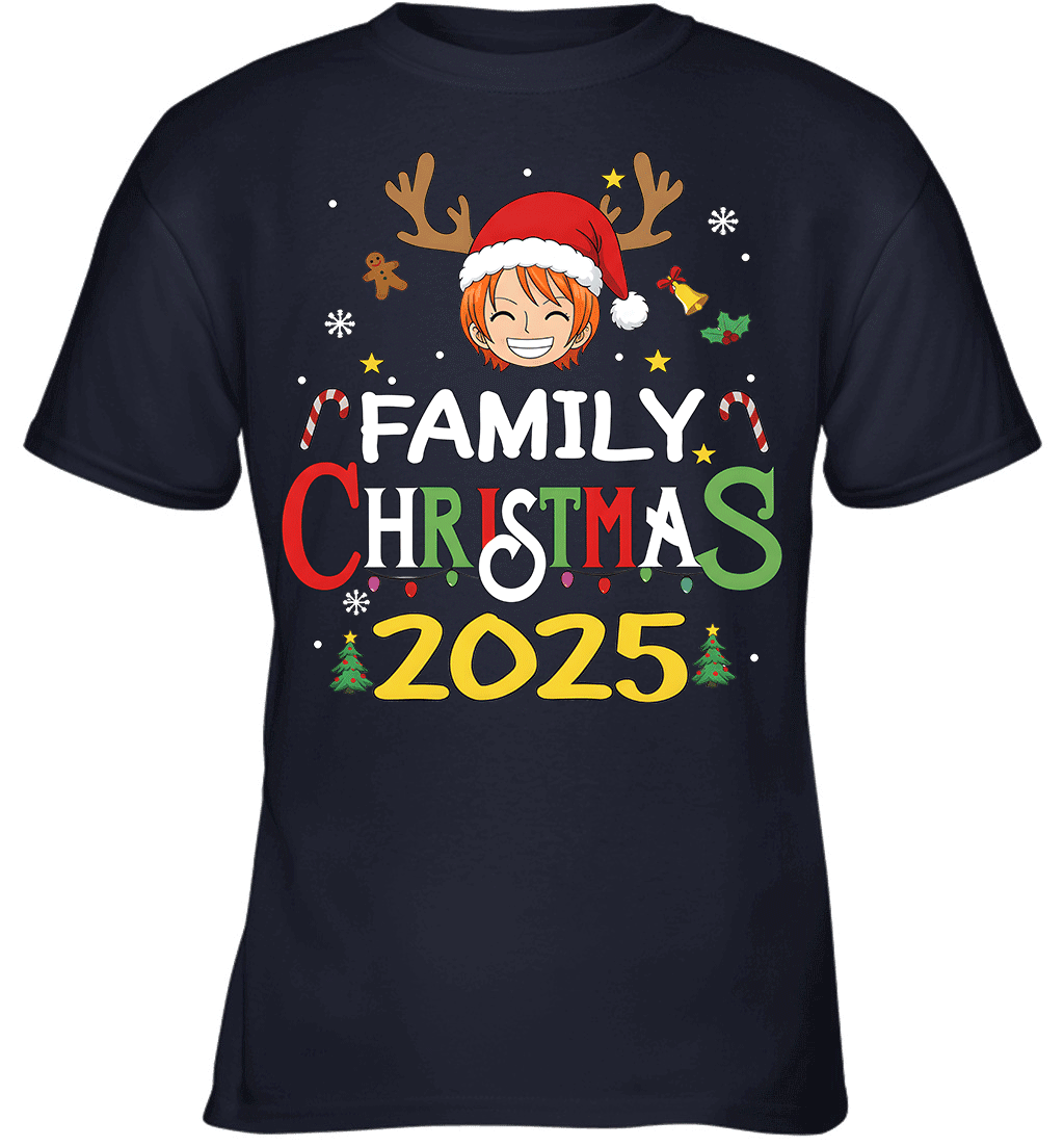 Merry Christmas 2025 With Nami – Family Holiday Vibes Graphic T-shirt