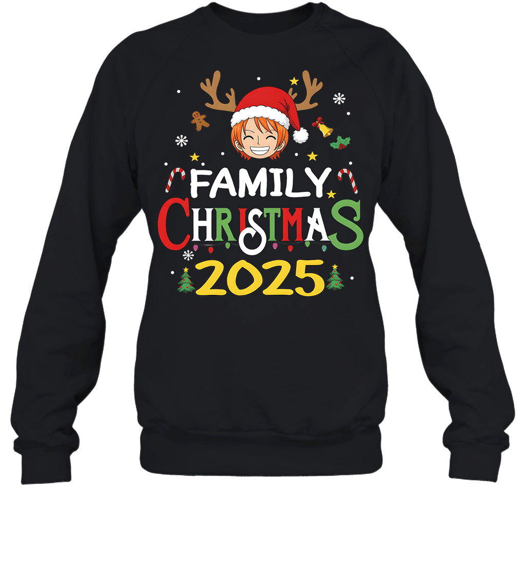 Merry Christmas 2025 With Nami – Family Holiday Vibes Graphic T-shirt