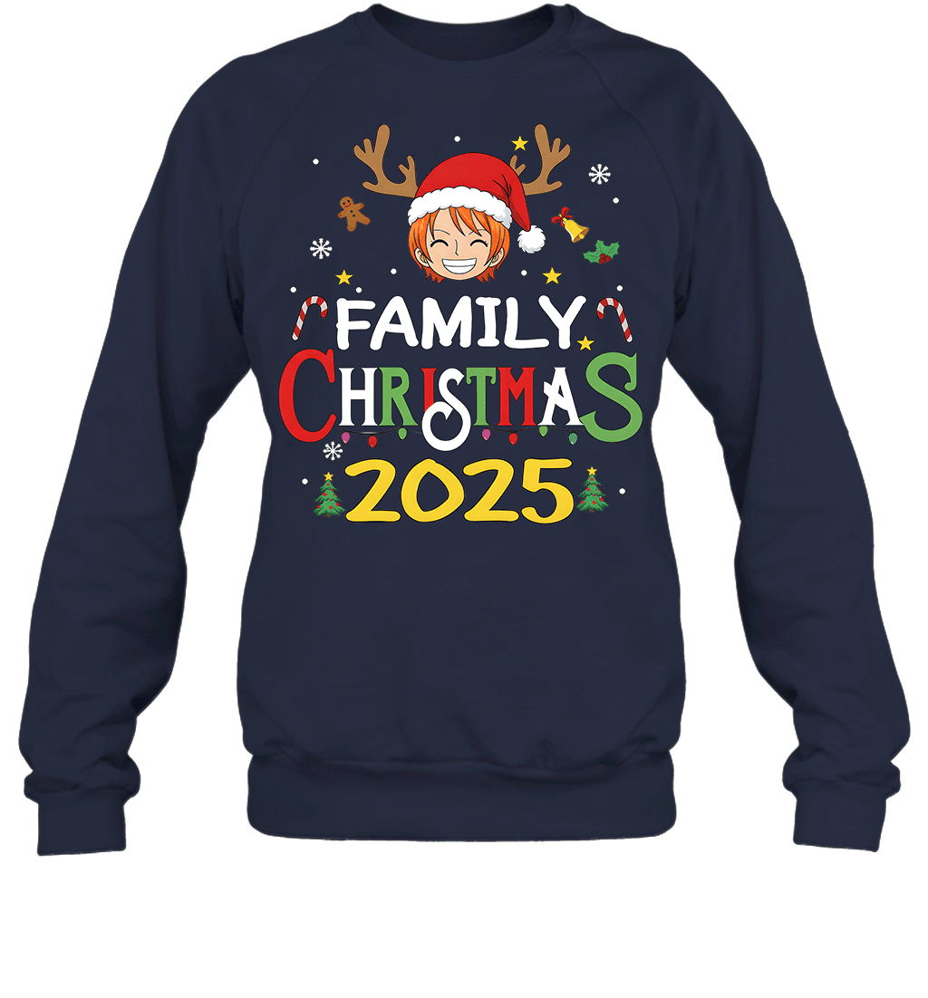 Merry Christmas 2025 With Nami – Family Holiday Vibes Graphic T-shirt