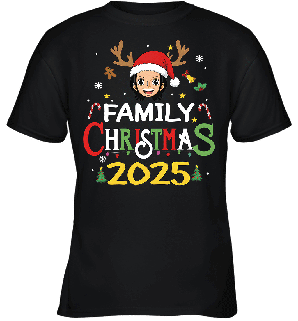 Merry Christmas 2025 With Nico Robin – Family Holiday Vibes Graphic T-shirt