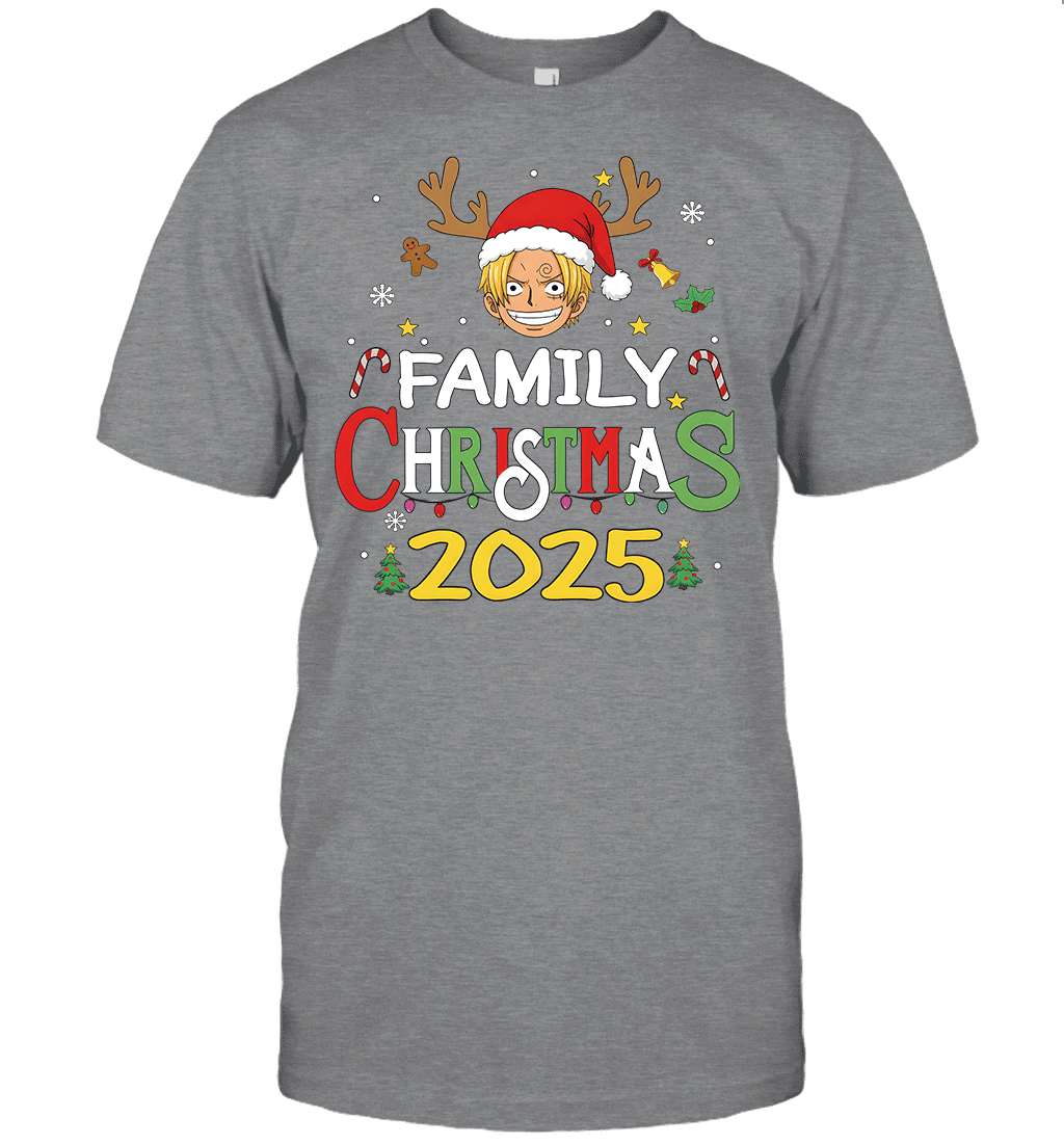 Merry Christmas 2025 With Sanji – Family Holiday Vibes Graphic T-shirt