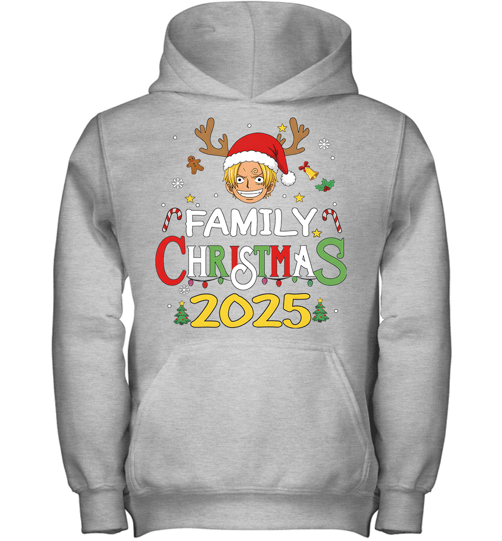 Merry Christmas 2025 With Sanji – Family Holiday Vibes Graphic T-shirt