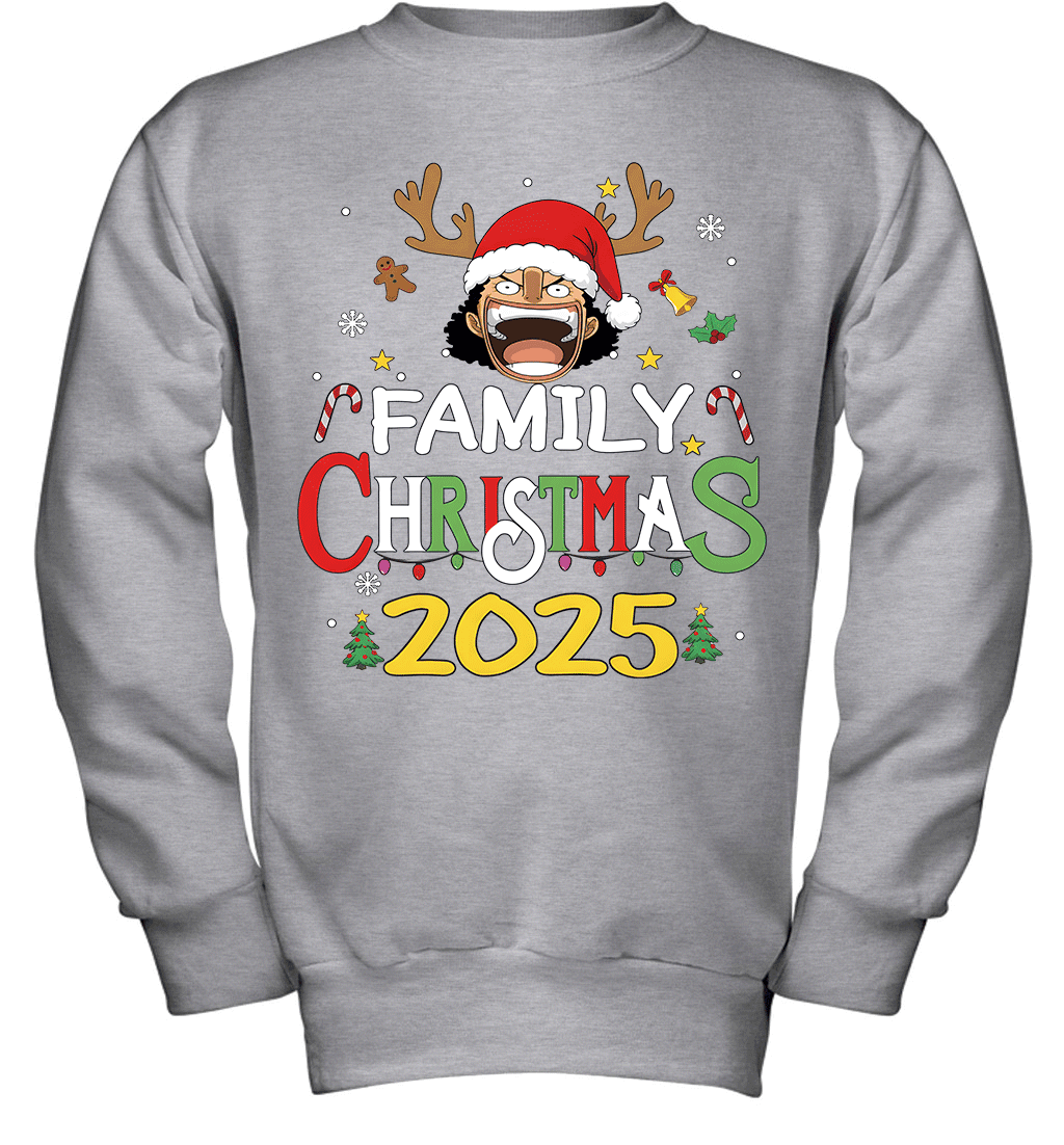Merry Christmas 2025 With Chopper – Family Holiday Vibes Graphic T-shirt