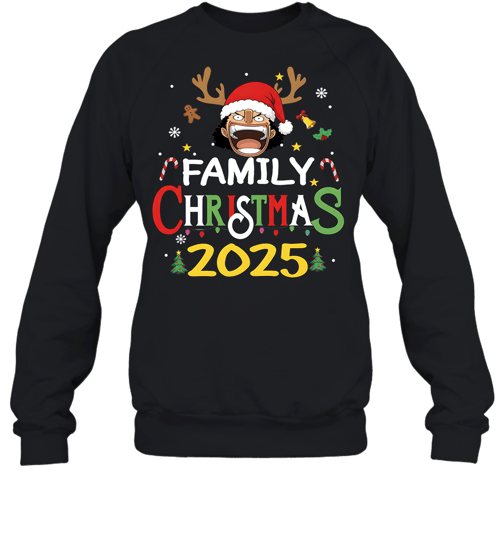 Merry Christmas 2025 With Chopper – Family Holiday Vibes Graphic T-shirt