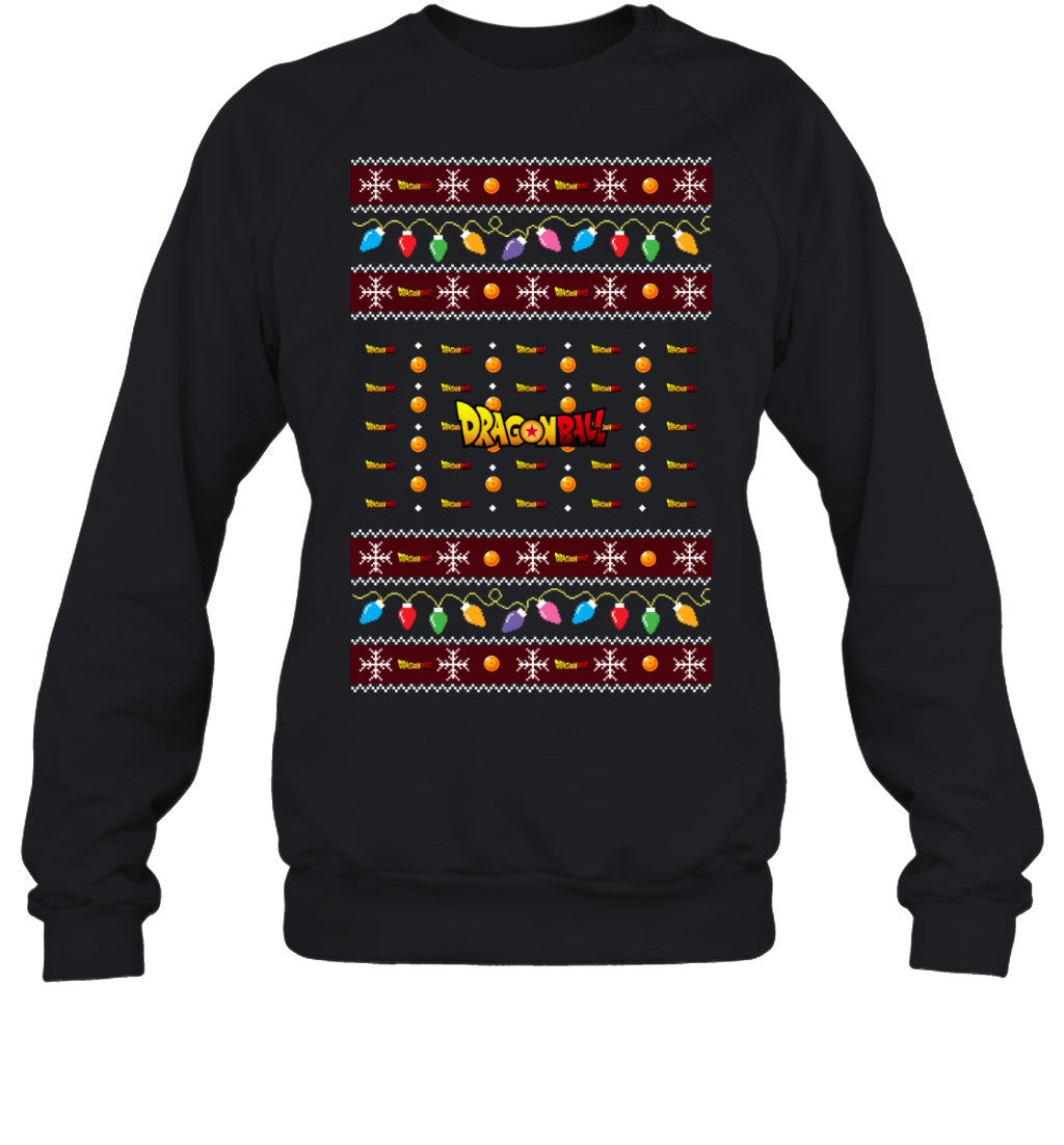 Dragon Ball Holiday Lights Ugly Christmas T-Shirt