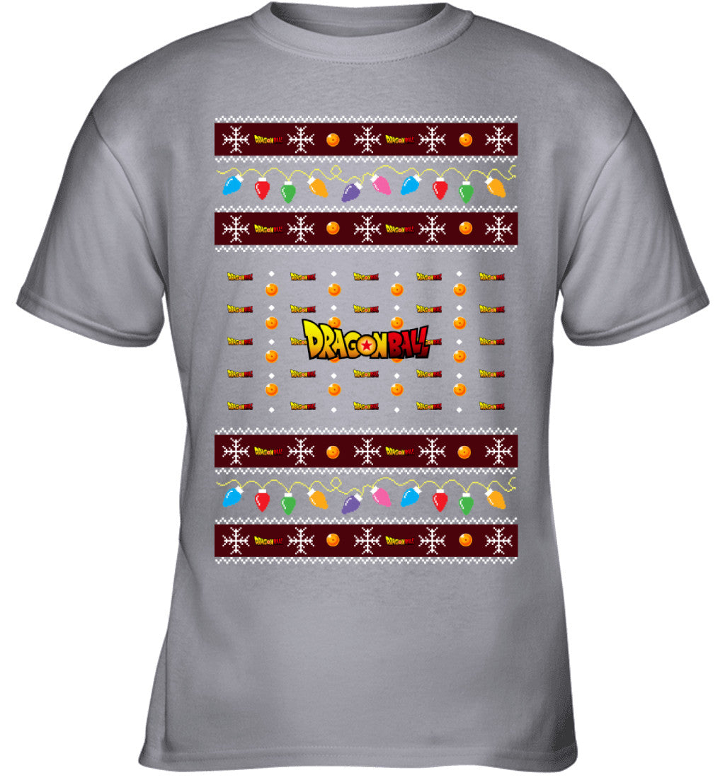 Dragon Ball Holiday Lights Ugly Christmas T-Shirt