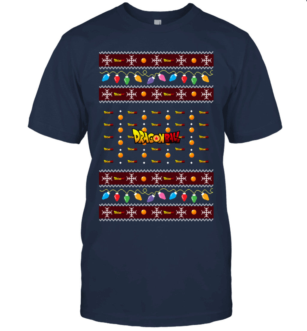 Dragon Ball Holiday Lights Ugly Christmas T-Shirt