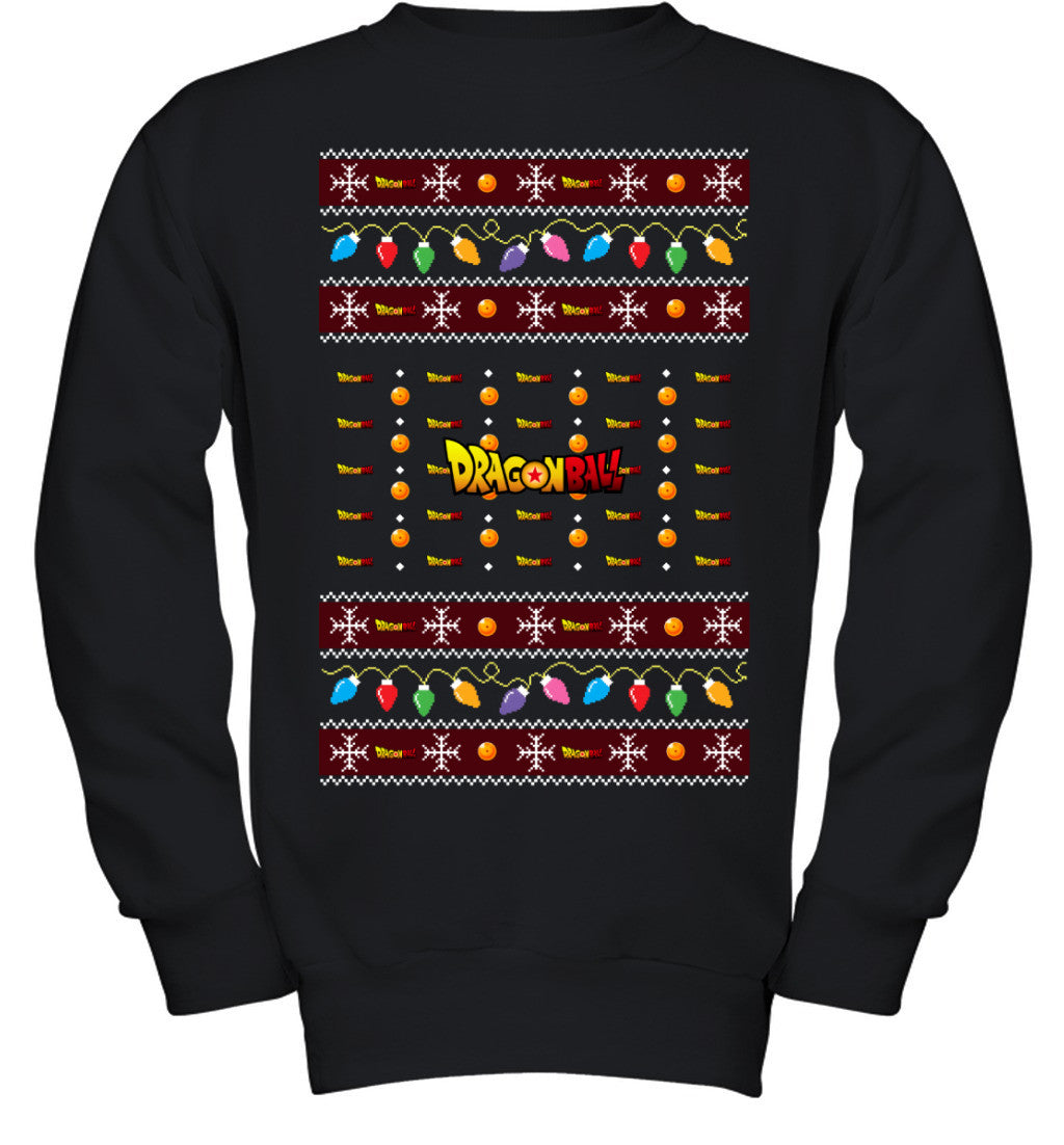 Dragon Ball Holiday Lights Ugly Christmas T-Shirt