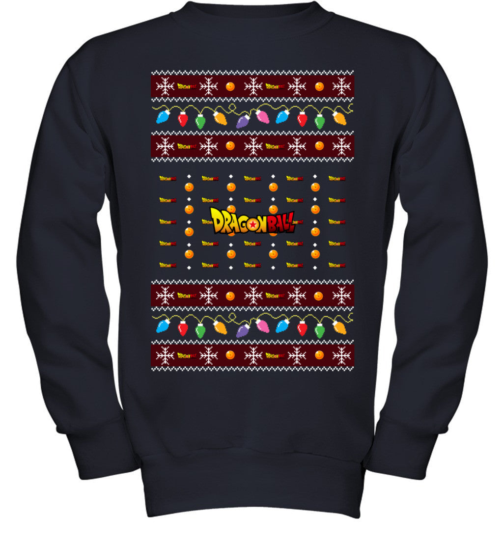 Dragon Ball Holiday Lights Ugly Christmas T-Shirt