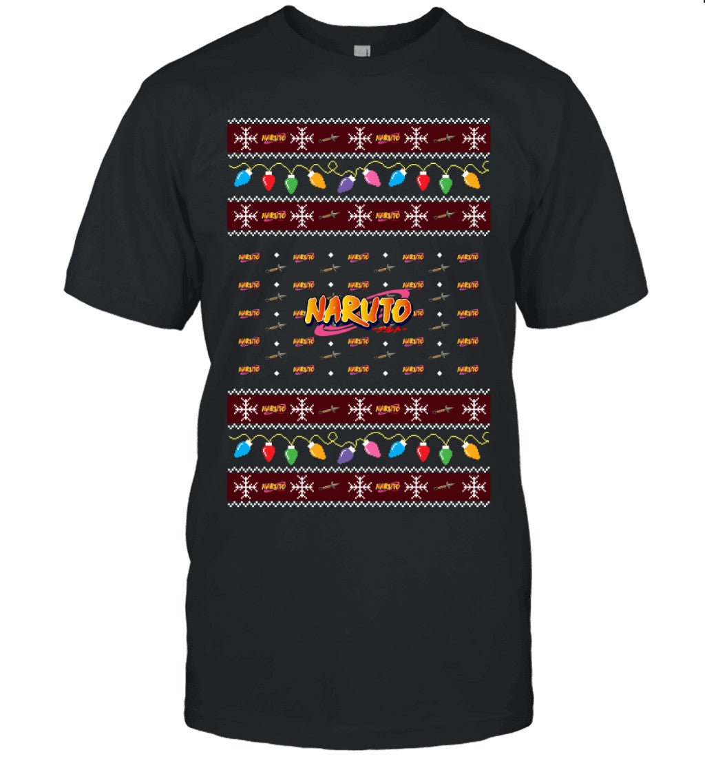 Naruto Holiday Lights Ugly Christmas T-Shirt
