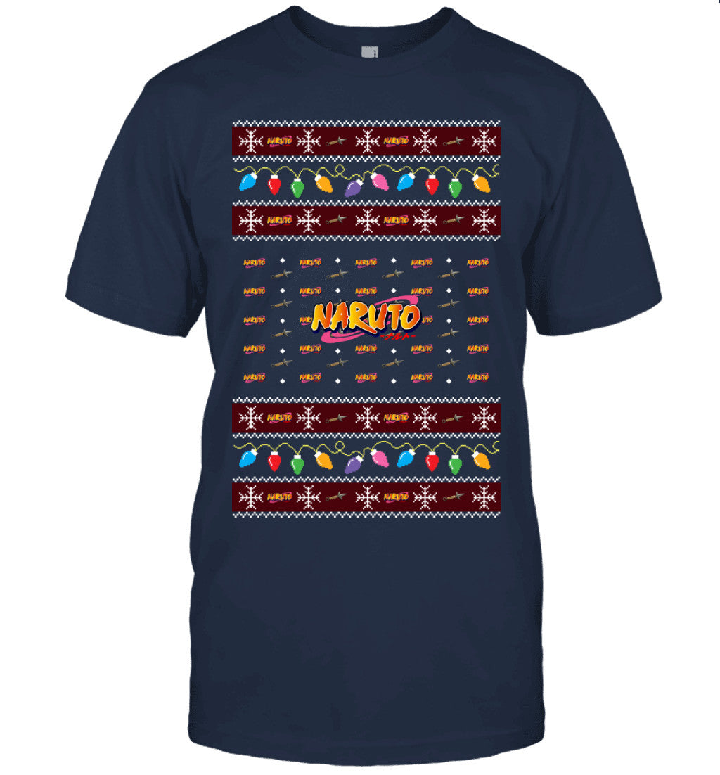 Naruto Holiday Lights Ugly Christmas T-Shirt