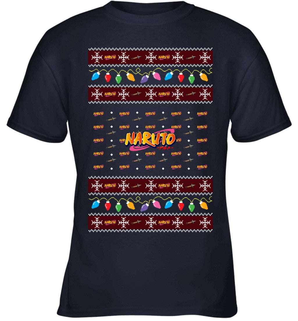 Naruto Holiday Lights Ugly Christmas T-Shirt