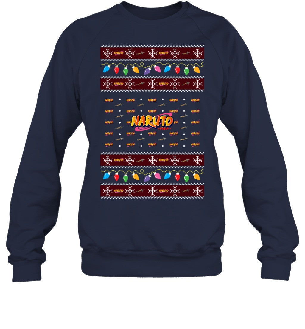 Naruto Holiday Lights Ugly Christmas T-Shirt