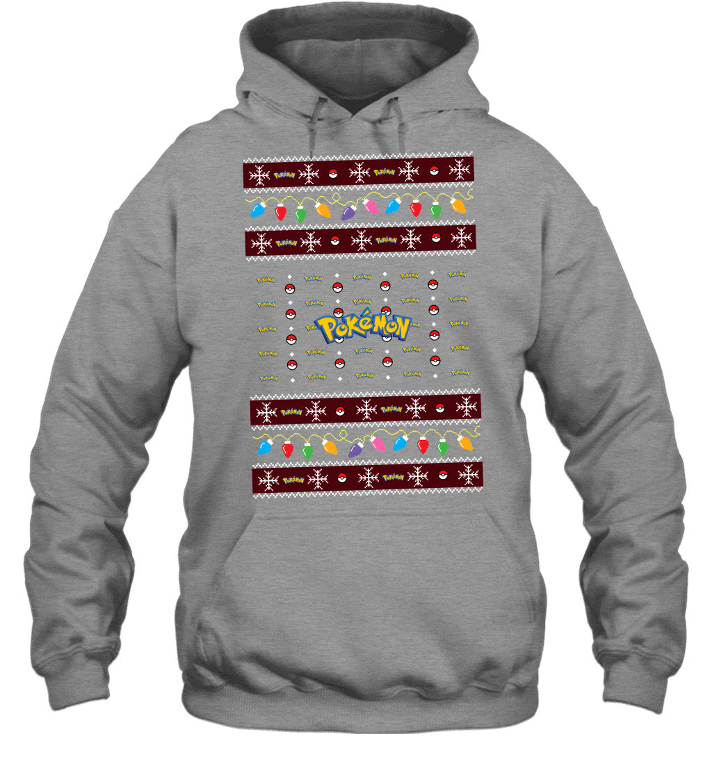 Pokemon Holiday Lights Ugly Christmas T-Shirt