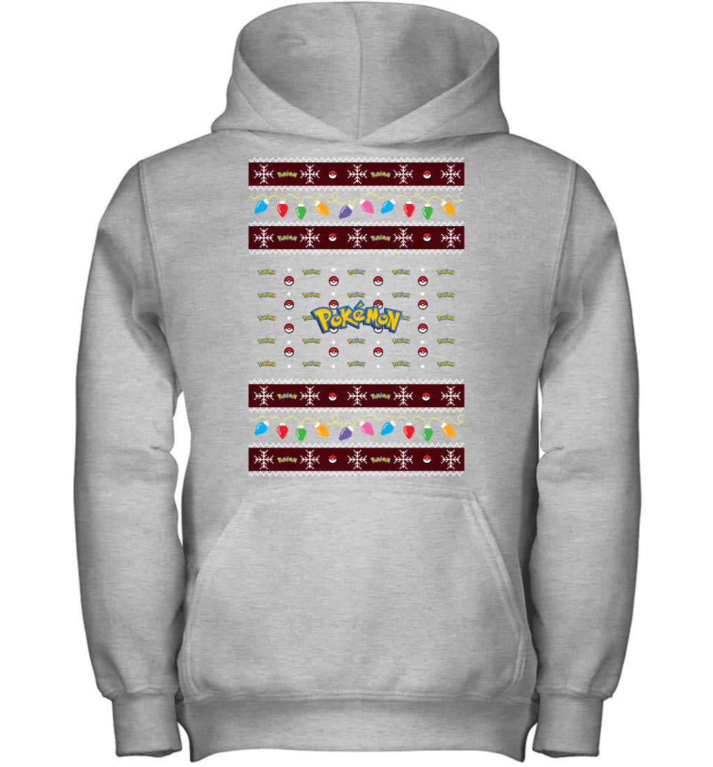 Pokemon Holiday Lights Ugly Christmas T-Shirt