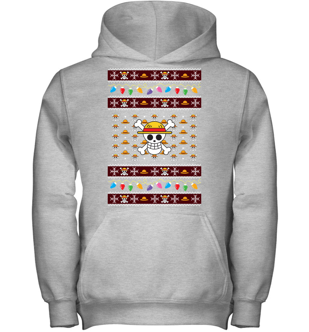 One Piece Holiday Lights Ugly Christmas T-Shirt