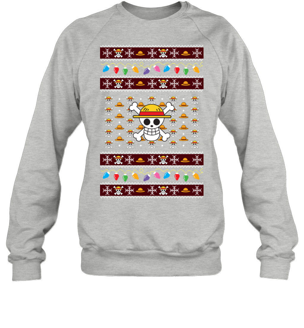 One Piece Holiday Lights Ugly Christmas T-Shirt
