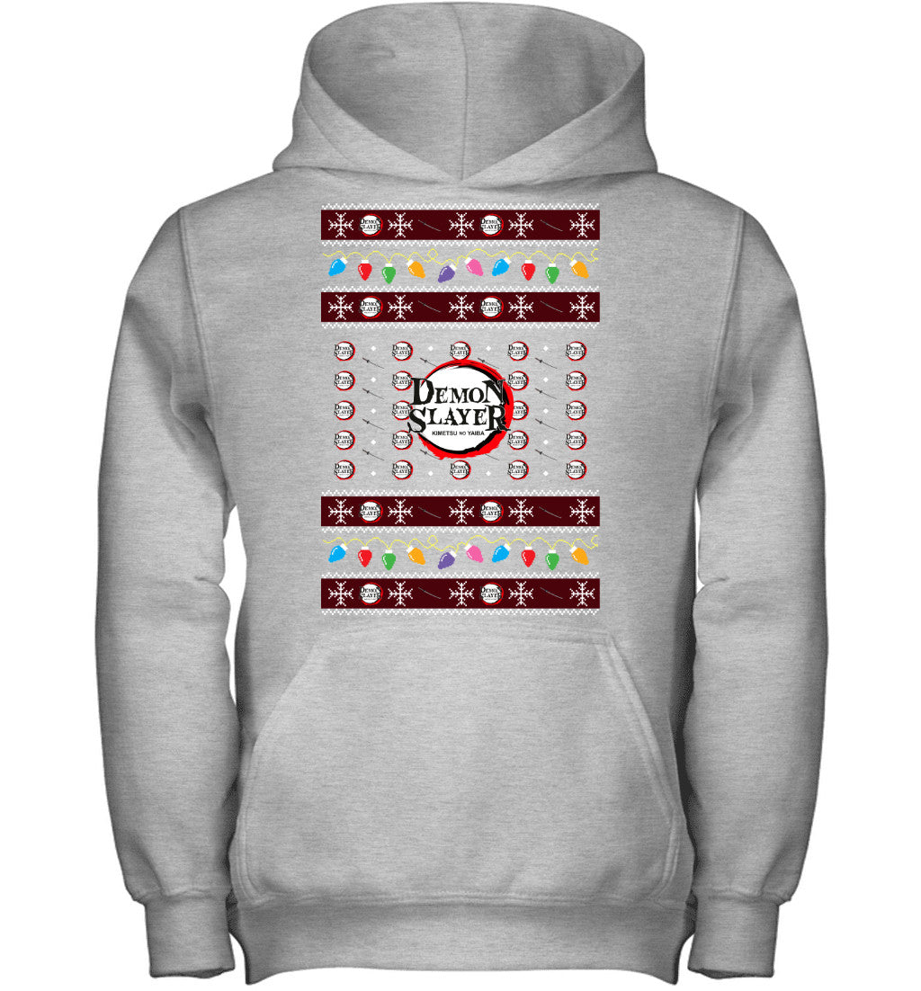 Demon Slayer Holiday Lights Ugly Christmas T-Shirt