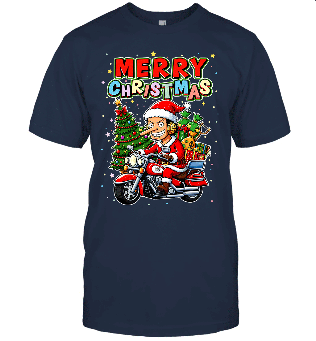 Chopper Merry Ride – One Piece Christmas Graphic T-shirt
