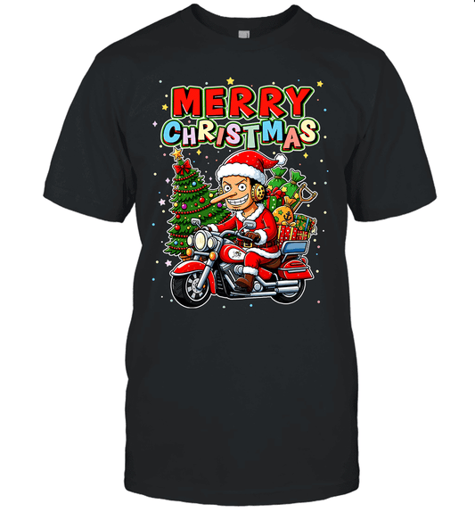 Chopper Merry Ride – One Piece Christmas Graphic T-shirt