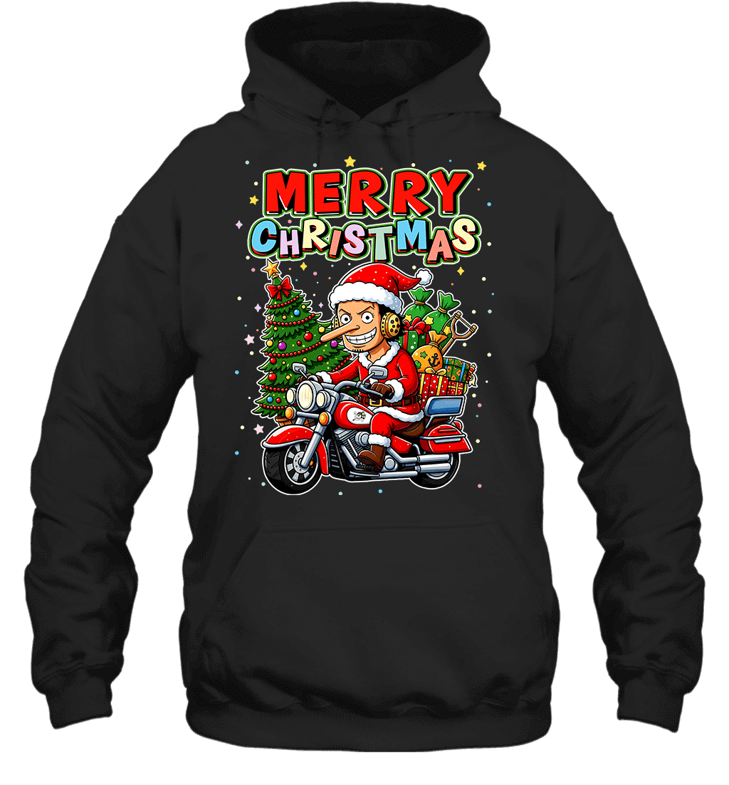 Chopper Merry Ride – One Piece Christmas Graphic T-shirt