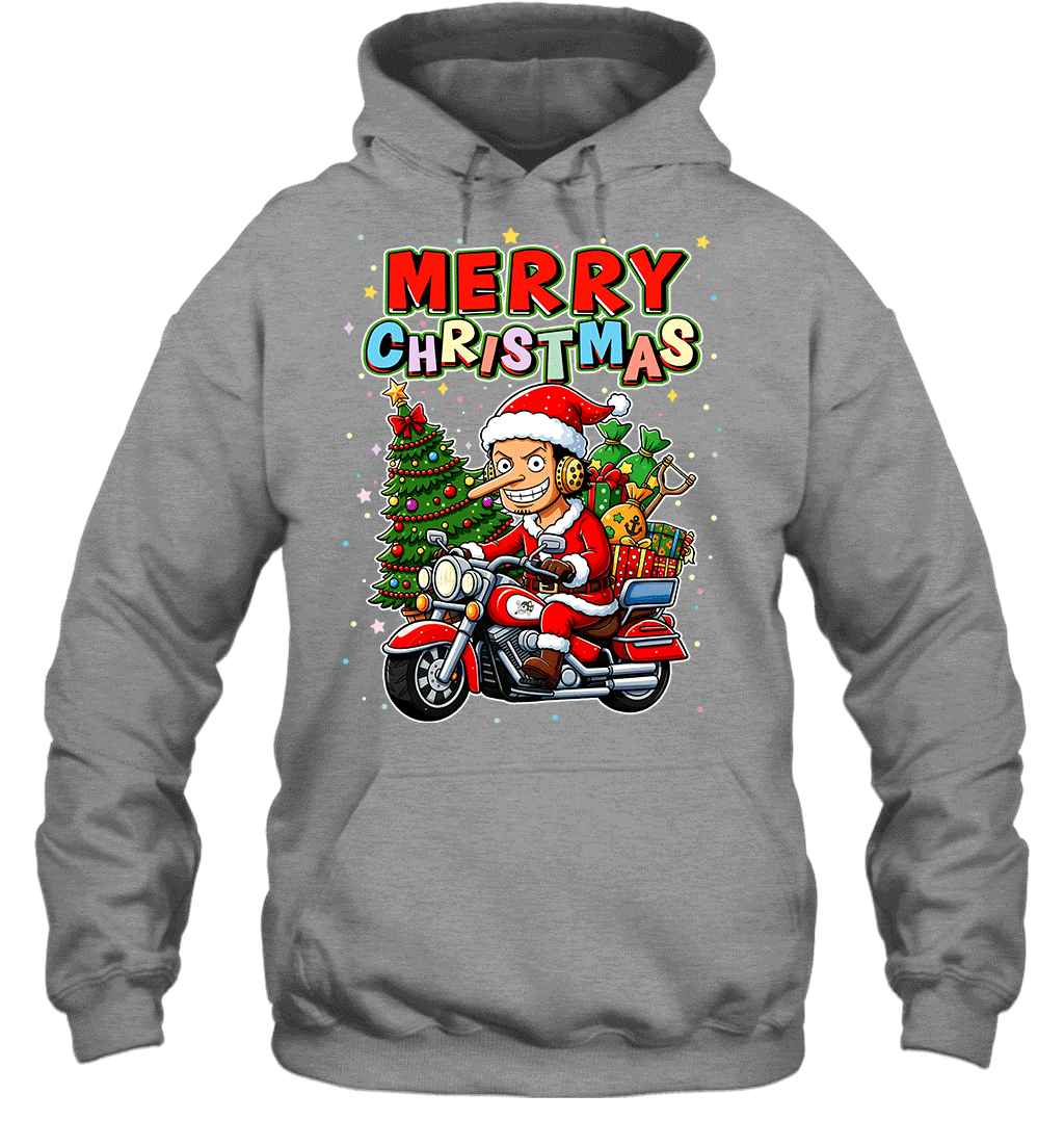 Chopper Merry Ride – One Piece Christmas Graphic T-shirt