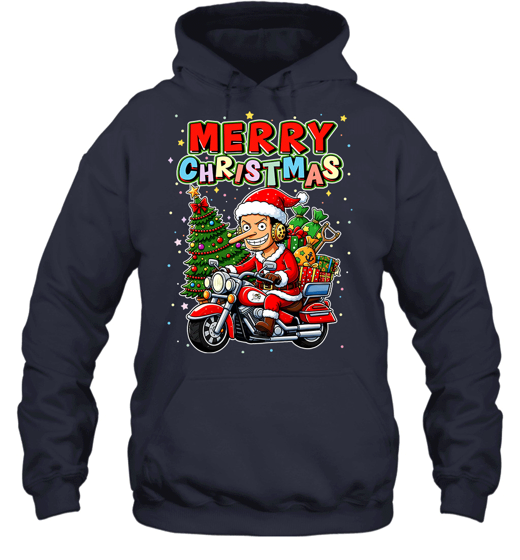 Chopper Merry Ride – One Piece Christmas Graphic T-shirt