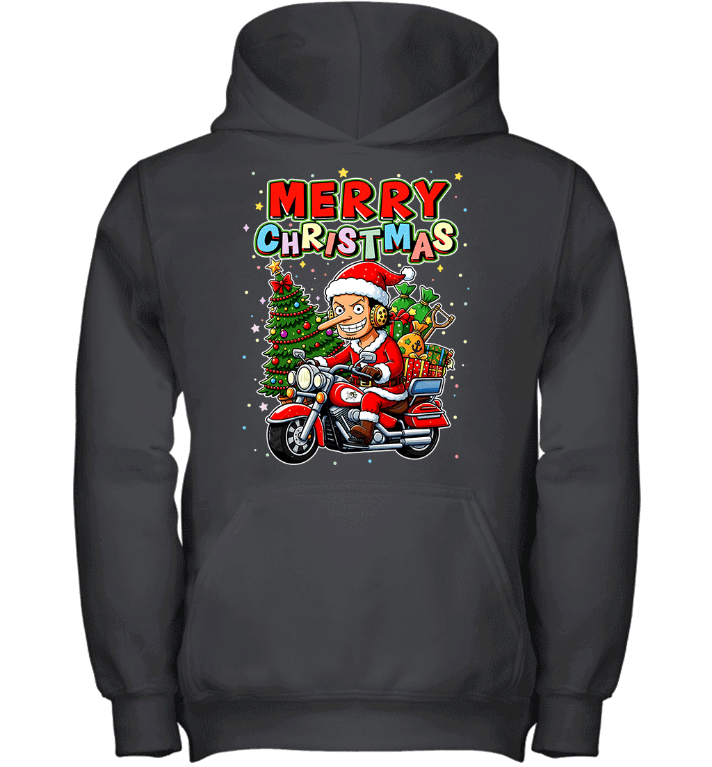 Chopper Merry Ride – One Piece Christmas Graphic T-shirt