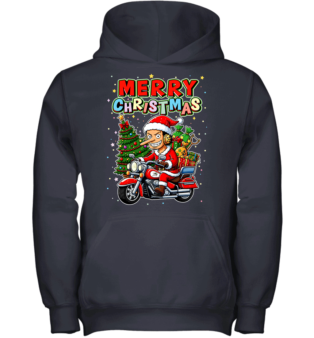 Chopper Merry Ride – One Piece Christmas Graphic T-shirt