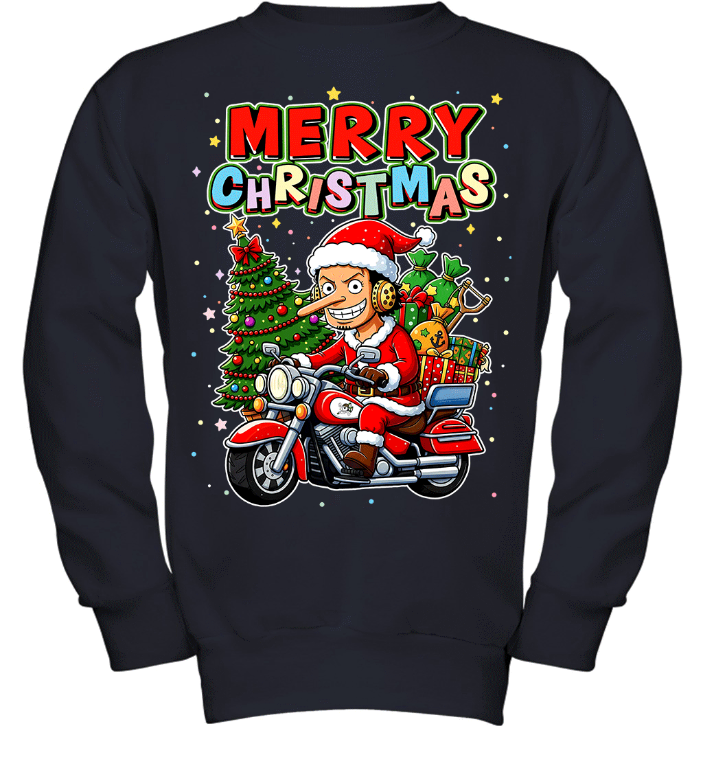 Chopper Merry Ride – One Piece Christmas Graphic T-shirt
