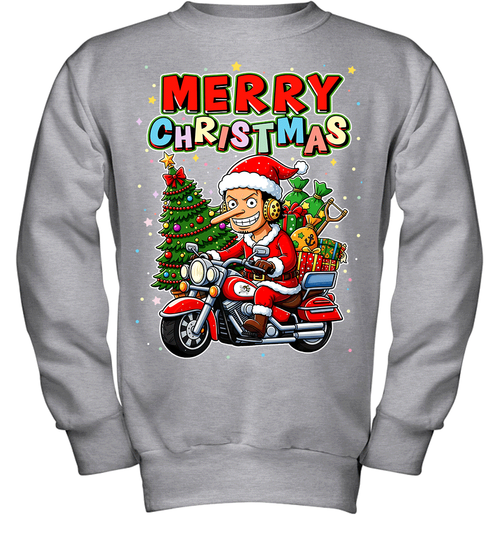 Chopper Merry Ride – One Piece Christmas Graphic T-shirt