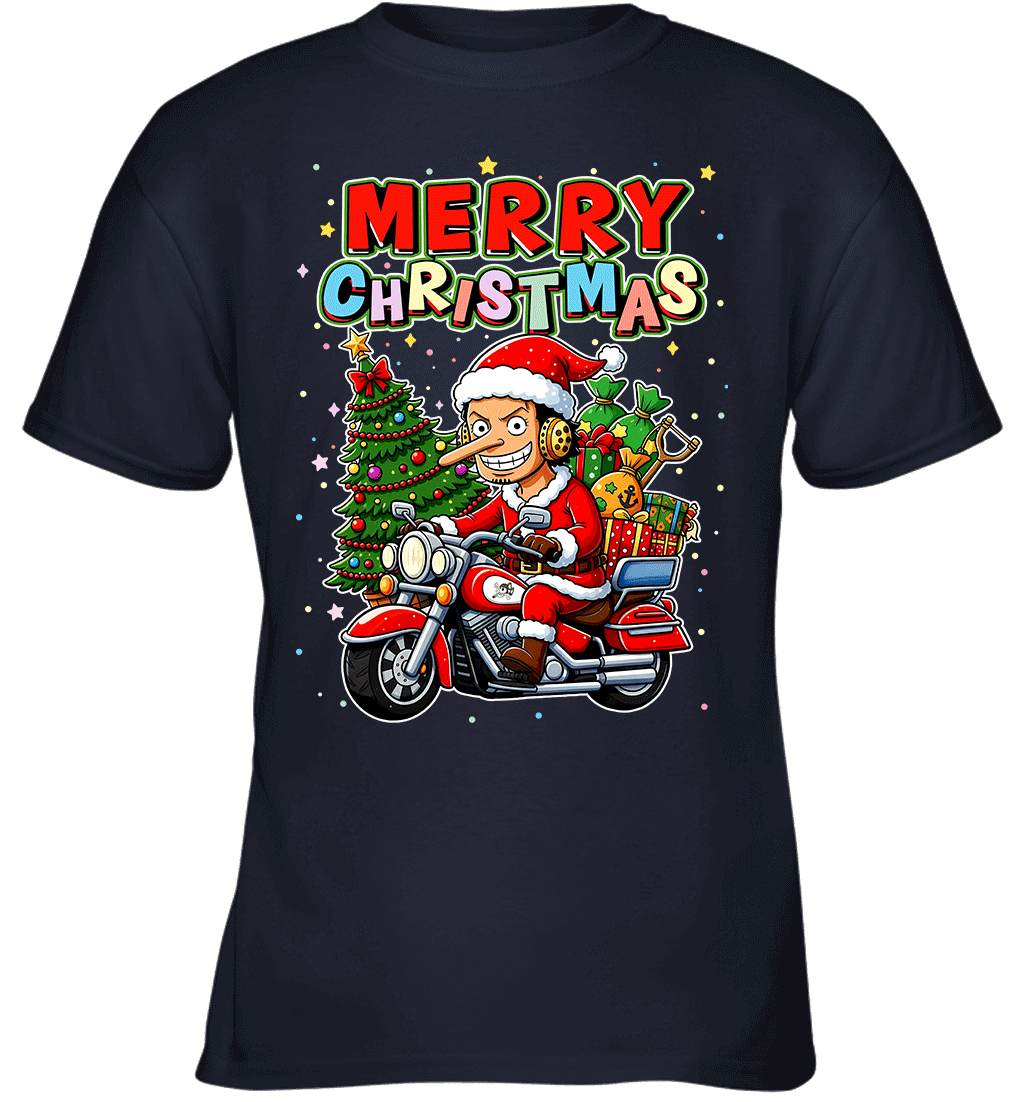 Chopper Merry Ride – One Piece Christmas Graphic T-shirt