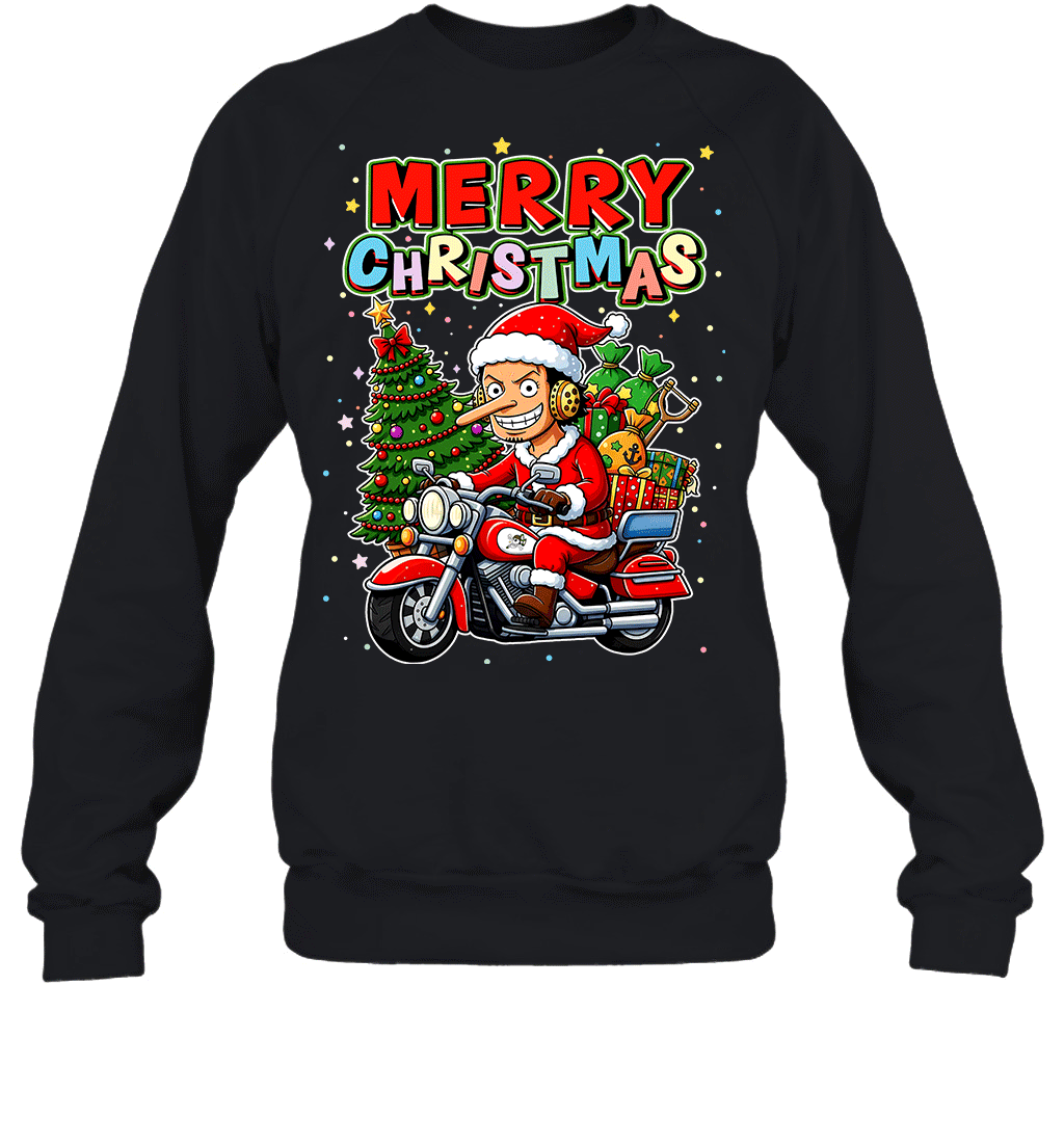 Chopper Merry Ride – One Piece Christmas Graphic T-shirt