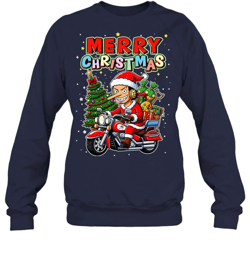 Chopper Merry Ride – One Piece Christmas Graphic T-shirt