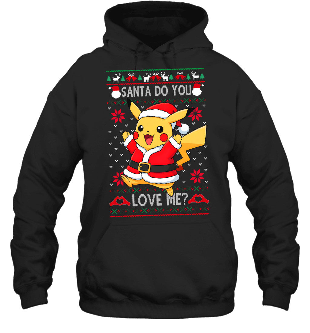 Pikachu Pokemon Santa Do You Love Me Ugly Christmas T-Shirt