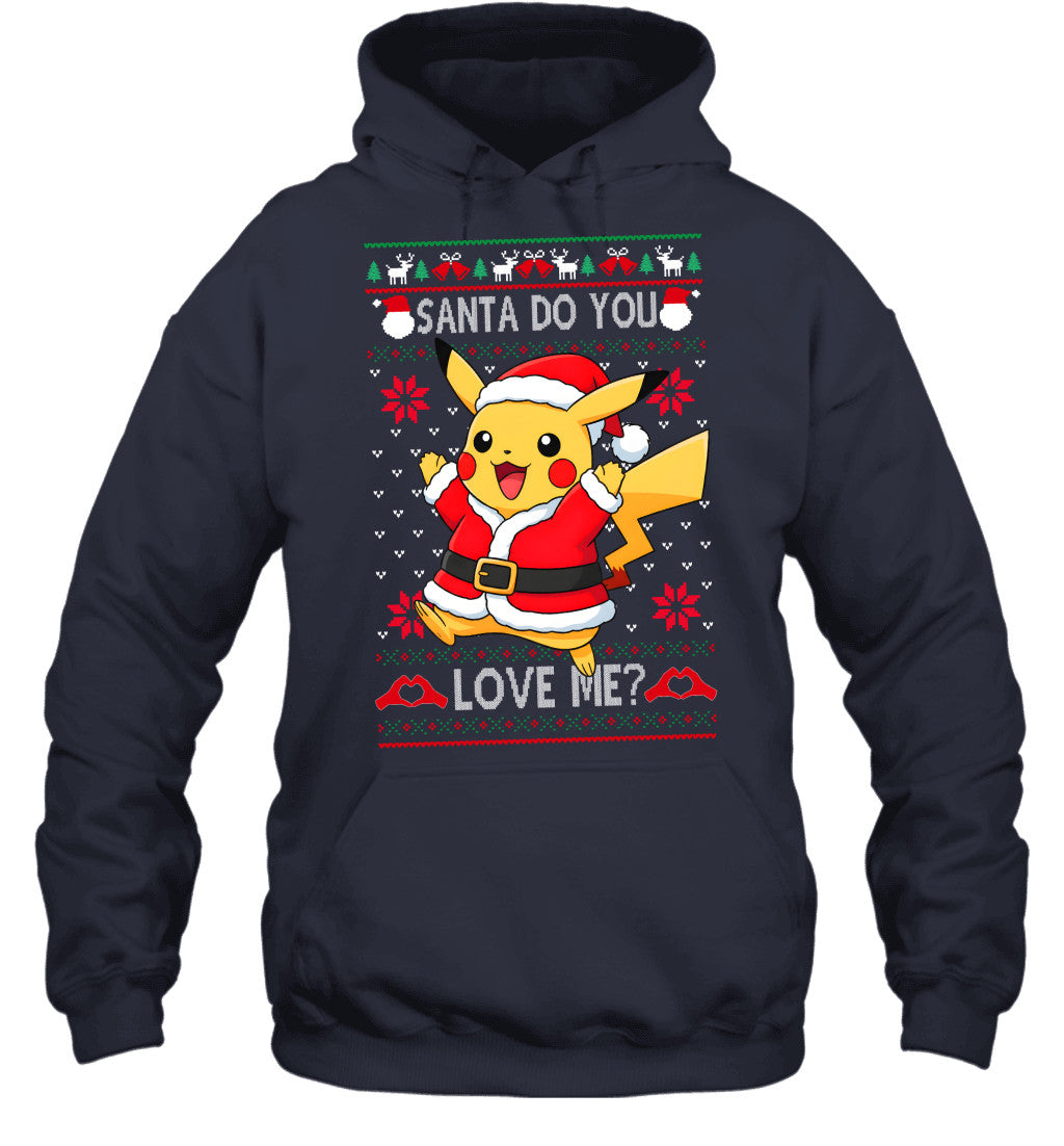 Pikachu Pokemon Santa Do You Love Me Ugly Christmas T-Shirt